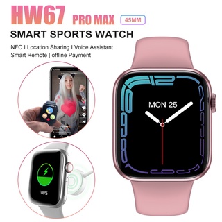 HW67 PROMAX Smartwatch สมาร์ทวอทช์รุ่นใหม่ล่าสุด โทรได้ หน้าจอแสดงผลเต็มจอ ชาร์จไวเรทชาร์จ นาฬิกาอัจฉริยะ ขนาด 45 mm.