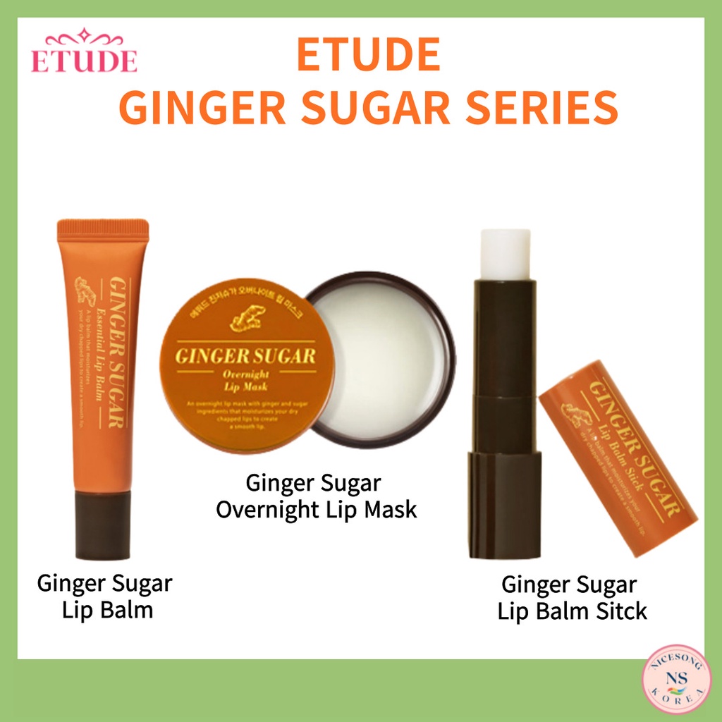 [ETUDE] ลิปบาล์ม น้ําตาลขิง (ลิปบาล์มหอมระเหย / ลิปมาสก์ข้ามคืน / ลิปบาล์มน้ําตาลขิง) K-Beauty Korea