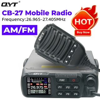 Qyt CB-27 CB วิทยุ 26.965-27.405 MHz AM / FM 12/24 V 4 วัตต์หน้าจอ LCD แบบสั้น