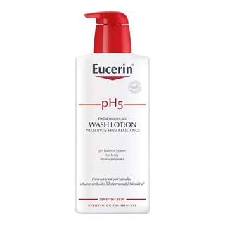 Eucerin pH5 Wash Lotion ยูเซอริน ครีมอาบน้ำ ถนอมผิว สำหรับผิวบอบบาง แพ้ง่าย ขนาด 400 ml 02760