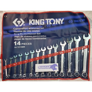 ชุดประแจแหวนข้าง KINGTONY รุ่น 1215MR เบอร์ 8-24[ คิงโทนี่ ] 14 ชิ้น Pcs. / ชุด Set