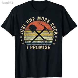 ☸✌Geology Gifts One More Rock I Promise Funny Geologist เสื้อยืด T เสื้อขายออกแบบผ้าฝ้ายผู้ชาย เสื้อ Custom