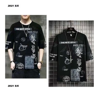 TS MEN เสื้อยืดคอกลมแขนสั้น เสื้อยืดผู้ชาย(มี2สี)รุ่น NTC20