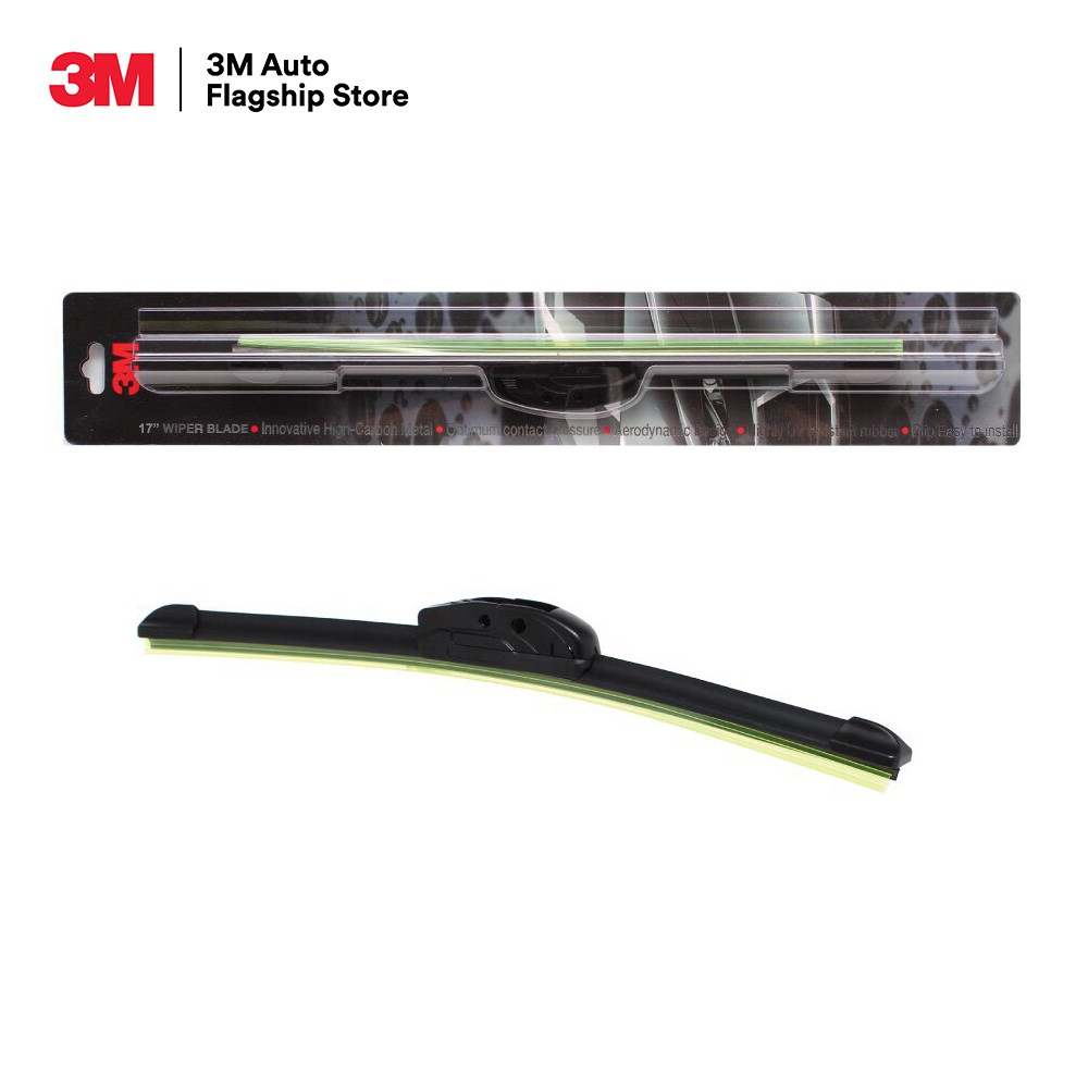 3m ใบปัดน้ำฝน รุ่นซิลิโคน Frameless แนบสนิทปัดน้ำฝนได้ดีเยี่ยม ขนาด 14-26 นิ้ว จำนวน 1 ชิ้น. 