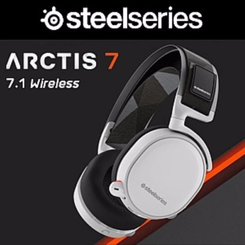 SteelSeries Arctis 7 Wireless Gaming Headset - DTS 7.1 Surround White#281