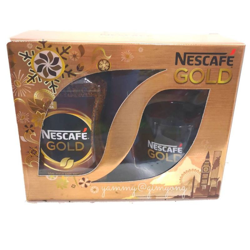 🎁Gift Set🎁 Nescafe GOLD Rich and Smooth เนสกาแฟ โกลด์ ริชแอนด์สมูธ กาแฟสำเร็จรูปชนิดฟรีซดราย
