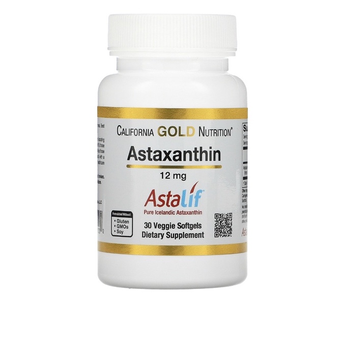 California Gold Nutrition, Astaxanthin, AstaLif Pure Icelandic, 12 mg, 30/120 Veggie Softgels