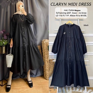 Claryn MIDI DRESS RAYON ผ้าฝ้าย (ไม่รวม KHIMAR/HIJAB) ปุ่มไลฟ์สด / FRIENDLY เกมมิส สําหรับผู้ใหญ่ ผู้หญิง รุ่นใหม่ล่าสุด ปี 2022  Gamis