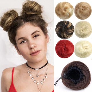 Synthetic Wig Bun Donut Bun 9 Colors Black Brown Womens