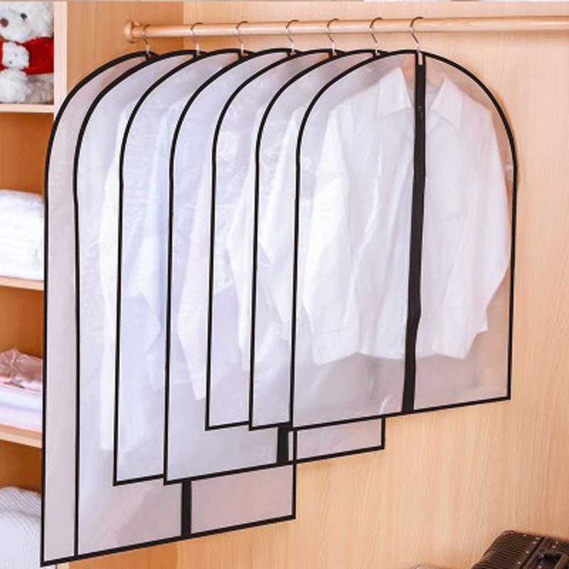 ถุงคลุมเสื้อผ้า PEVA เพิ่มความหนา กันฝุ่นกันชื้น 60×140ซม./60×120ซม./60×100ซม./60×80ซม.