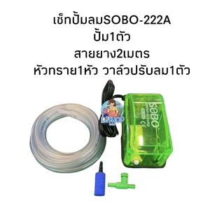 เซ็ทปั้มลม1ทาง SOBO-222A