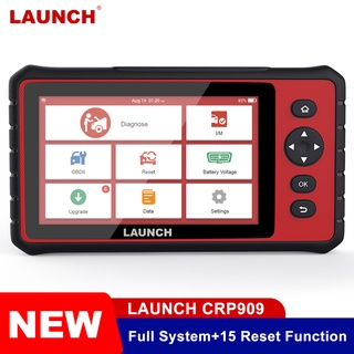 Launch CRP909 OBD2 เครื่องสแกนเนอร์วินิจฉัยรถยนต์ ABS A/F TPMS IMMO OBD 2 แบบมืออาชีพ