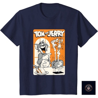 เสื้อยืดพิมพ์ลายprintingชุดเสื้อผ้า ลาย Tom and Jerry Toast สําหรับเด็ก เสื้อยืด เสื้อผ้าเด็ก นําเข้า สําหรับเด็กผู้ชาย