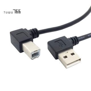 สายเคเบิ้ล Usb 2 . 0 A Male To ซ้าย Angled B Male 90 องศา 20 ซม . สําหรับเครื่องพิมพ์