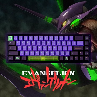 EVA Mecha-01 Keycap, 134 คีย์ PBT Keycaps Cherry Profile DYE-SUB ปุ่มกด EVA ญี่ปุ่นสำหรับคีย์บอร์ดเกมกล, คีย์บอร์ดเครื่องกล