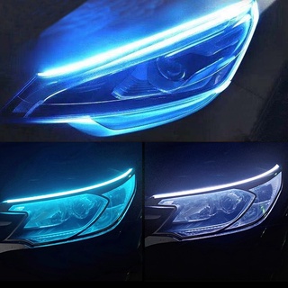 แถบไฟหน้ารถยนต์ LED DRL แบบยืดหยุ่น 2 ชิ้น