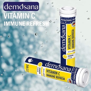 วิตามินซี เม็ดฟู่ละลายน้ำ DEMOSANA VITAMIN-C  LEMON ( รส เลมอน 20 เม็ด/1 หลอด )