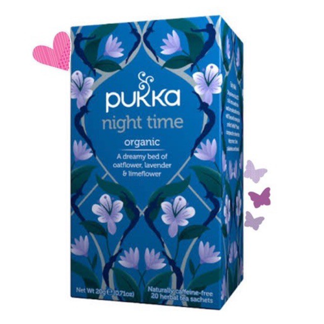 Pukka night time sleepytime organic tea 20 tea bags ชา ก่อนนอน ออเแกรนิค สินค้า อังกฤษ พร้อมส่ง