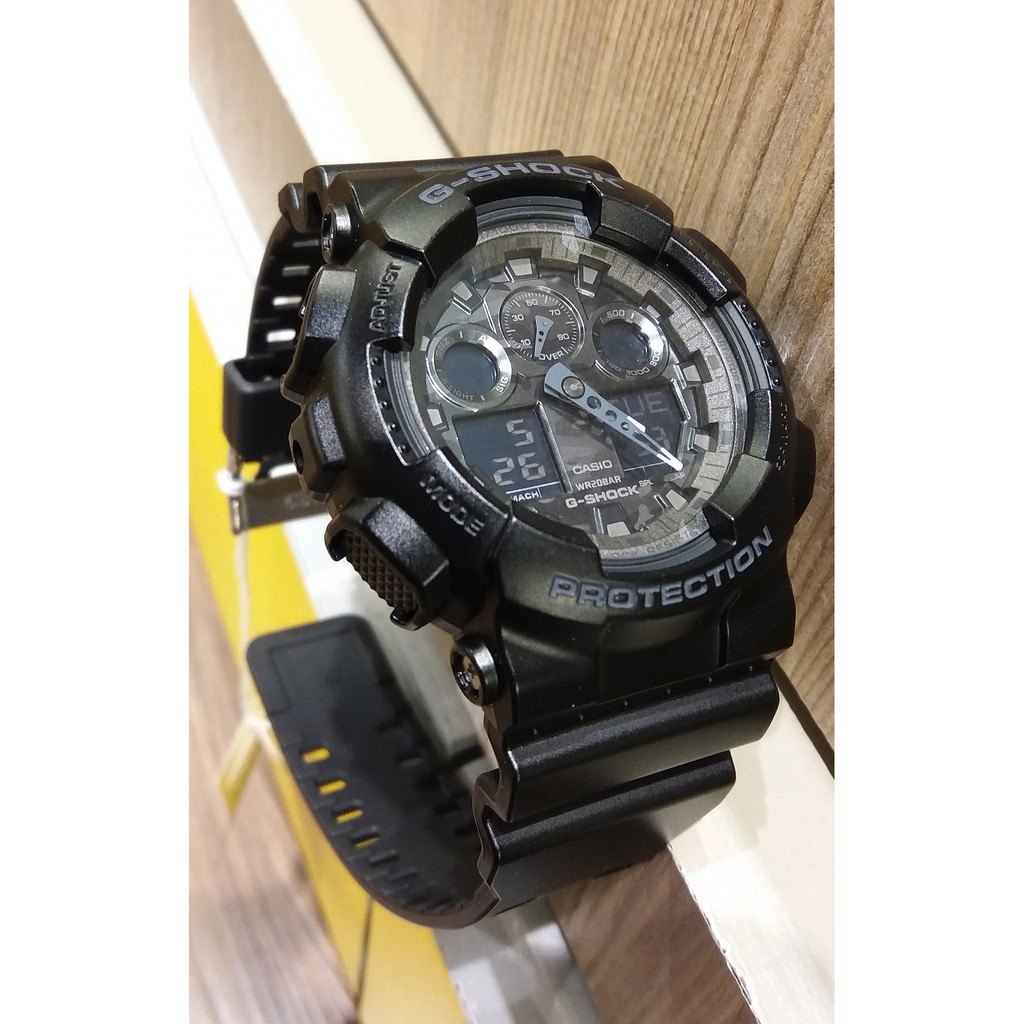 นาฬิกาข้อมือ GA-100CF-1A [ลายทหารเมทัลลิคบนหน้าปัด]