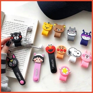 🔥 สายหูฟังลายการ์ตูน Earphone Winding Line Charger USB Data Line Rope Cartoon ที่รัดสายหูฟัง ที่รัดสายชาร์จ