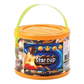 มาโอจิ สตาร์คัพ ช็อคโกแลต+บิสกิต 5 ก. (100 ชิ้น) Maori Star Chocolate Cups + Biscuits 5 g (100 pieces)