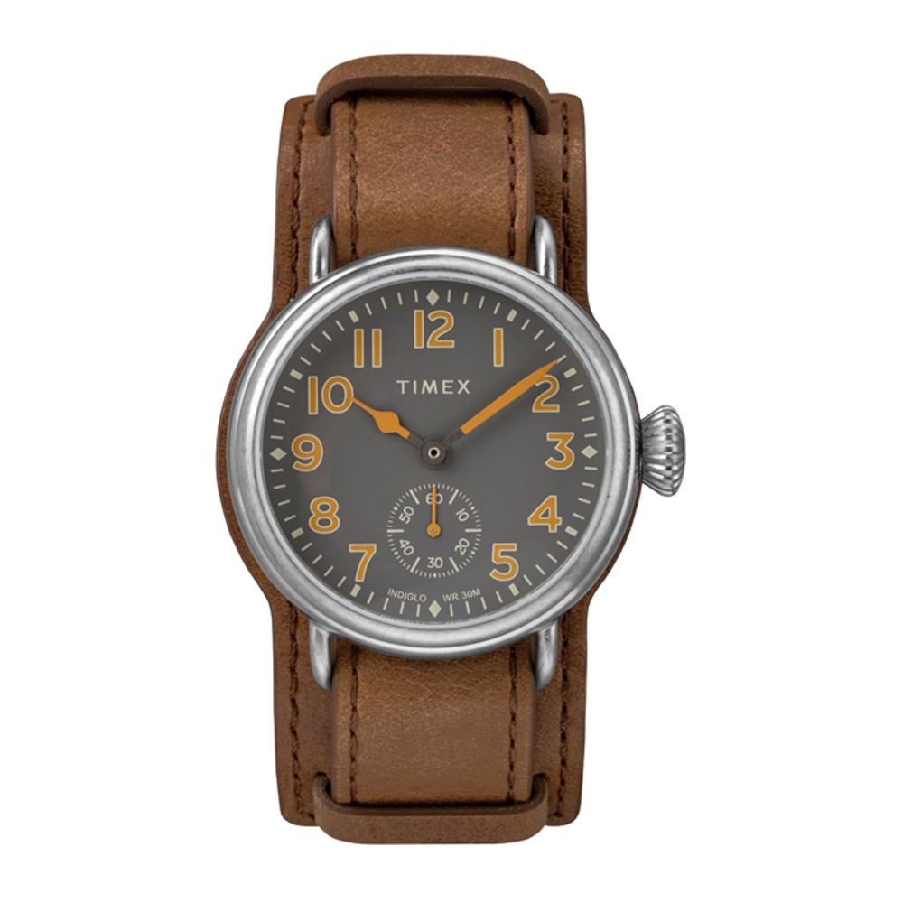 Timex TW2R88000 Welton นาฬิกาข้อมือผู้ชาย สีน้ำตาล หน้าปัด 38 มม.