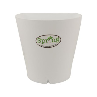 กระถางแขวนพลาสติก SPRING 18 ซม. สีขาว  PLASTIC PLANT POT SPRING 18CM WHITE