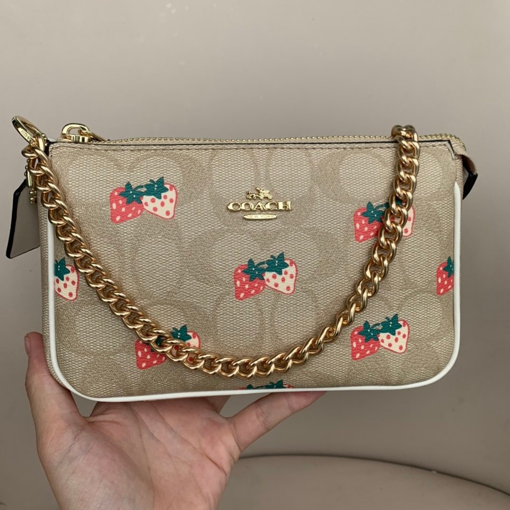 COACH/ Coach 691 small strawberry mahjong bag new women's bag chain handbag  shoulder messenger bag armpit bag clutch bag | Shopee Thailand