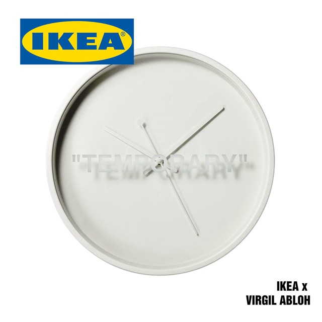 Virgil Abloh X Ikea Markerad Temporary Wall Clock White Shopee