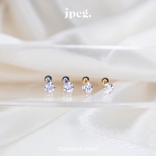 (stainless) pure heart diamond piercing