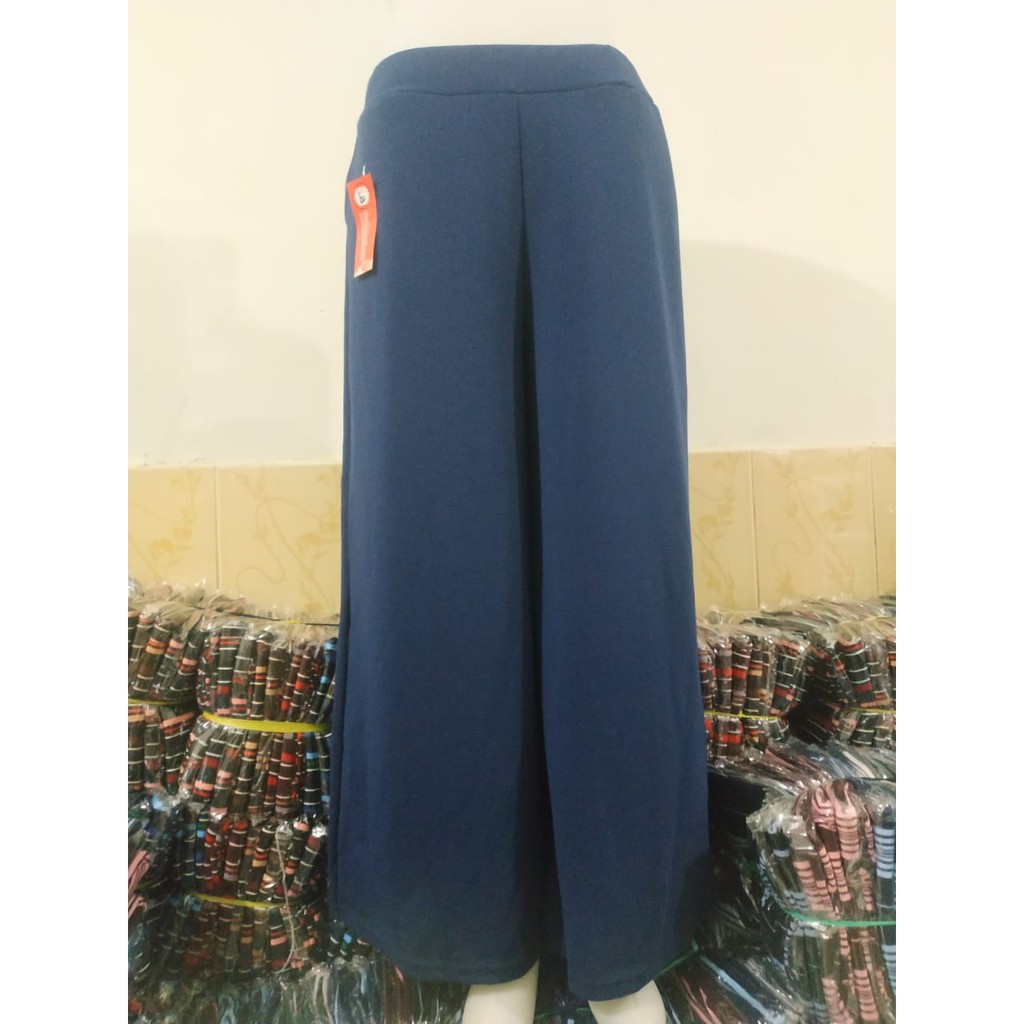 ถูกที่สุด... ถูกที่สุด... กางเกงขายาว JUMBO Culottes CREP แบบเรียบ