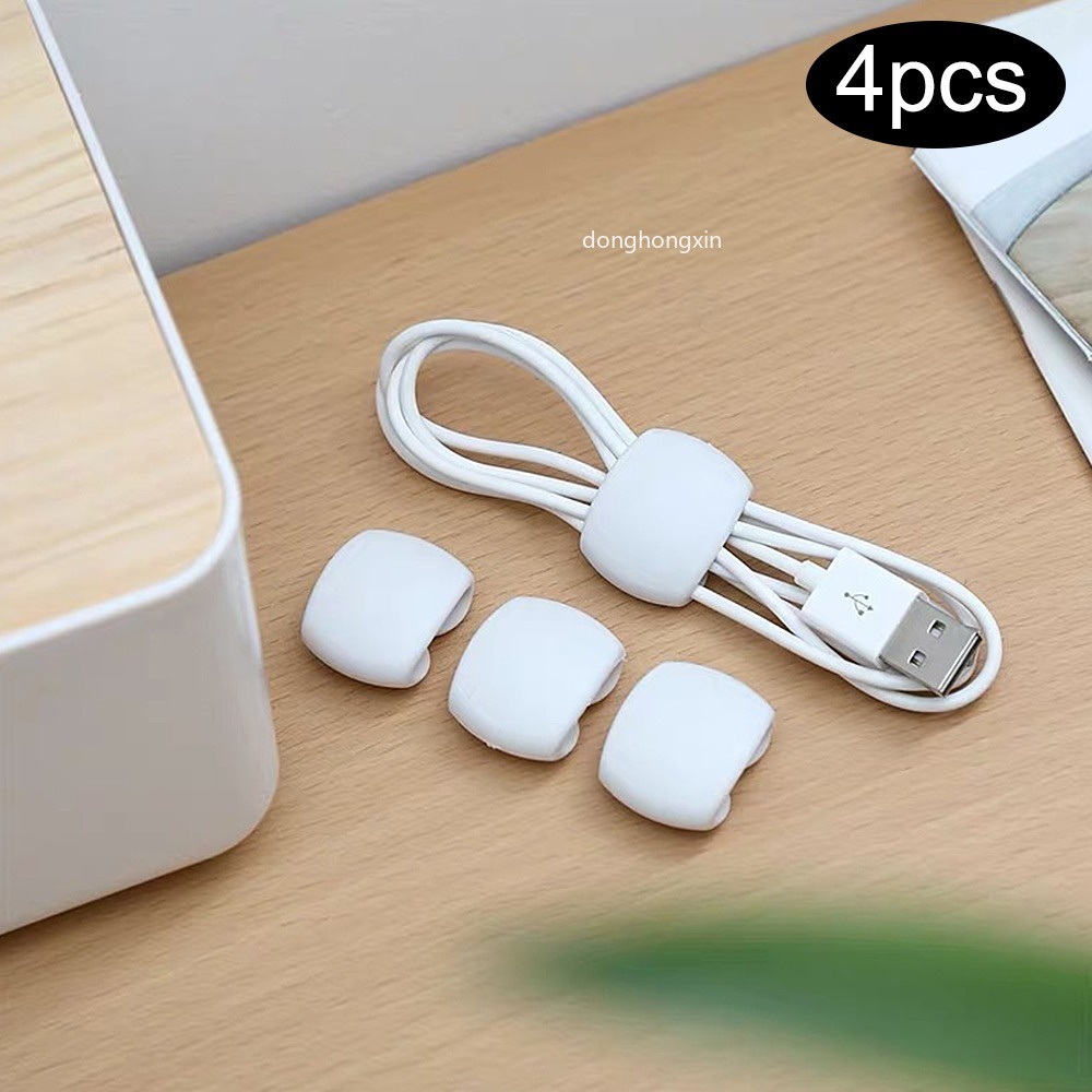 คลิปจัดเก็บสายเคเบิ้ล หูฟัง สายชาร์จ USB ทรงกลม 4 ชิ้น ราคา ถูกที่สุด ดีลบีเคเค แกลเลอรีภาพที่ 7