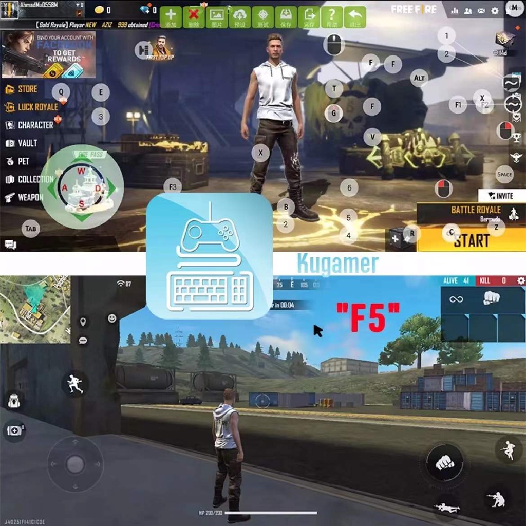 คีบอร์ดเกมมิ่ง PUBG Freefire คีบอร์ดมือถือ แป้นพิมพ์เชิงกล Gaming Keyboard เหมาะสำหรับเล่นเกม คีย์บอร์ดเล่นเกมมือเดียว