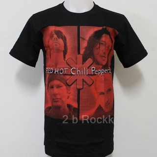 เสื้อยืดผ้าฝ้ายพิมพ์ลายเสื้อ RED HOT CHILI PEPPERS เสื้อยืด เสื้อวง size ยุโรป