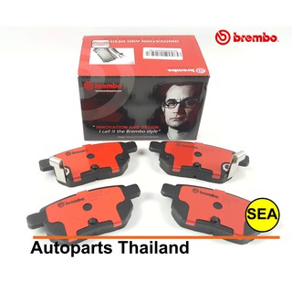 ผ้าเบรกหลัง BREMBO รุ่น CERAMIC  สำหรับ Toyota  Vios/ Yaris 1.5 E/G ปี 06-12  (1เซต)