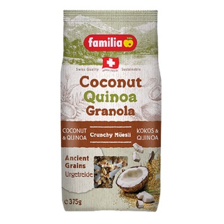 แฟมิเลีย โคโค่นัท คีนัว กราโนล่า ครั้นชี มูสลี่ 375 กรัม - Coconut Quinoa Granola Crunchy Muesli 375g Familia brand