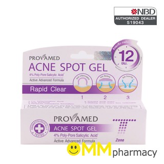 PROVAMED Rapid Clear  Acne Spot Gel เจลแต้มสิวอักเสบ 10 g.