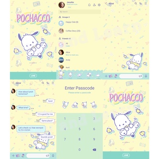 Theme Line Pochacco ( ธีมไลน์ โปเชโกะ ) Sanrio ลิขสิทธิ์แท้