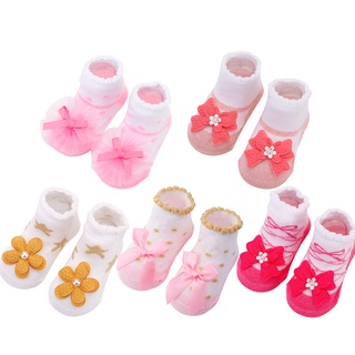 Baby Socks Baby Girl Cute Socks อุปกรณ์เสริมเครื่องแต่งกาย 0-6, 6-12, 12-24 เดือน W1-W16