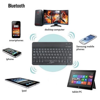 คีย์บอร์ดไร้สายเชื่อมต่อบลูทูธ ULTRA THIN KEYBOARD 10inch สำหรับพกพา FOR SMARTPHONE TABLET jdo vision