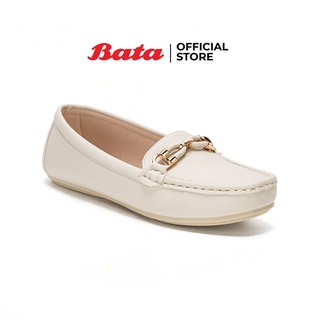 Bata บาจา รองเท้ามอคคาซีน ลอฟเฟอร์ คัทชูหุ้มส้น ส้นแบน ดีไซน์เก๋ รองรับน้ำหนักเท้าได้ดี  สำหรับผู้หญิง รุ่น Maree สีเบจ 5518630