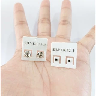 ต่างหูเงินแท้ Serration Earrings 92.5% (ฟันปลา)
