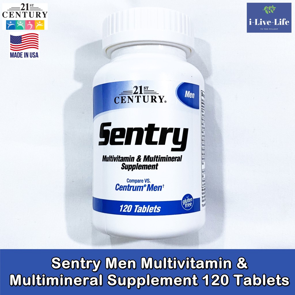 วิตามินและแร่ธาตุรวม Sentry Multivitamin & Multimineral Supplement 120 Tablets - 21st Century