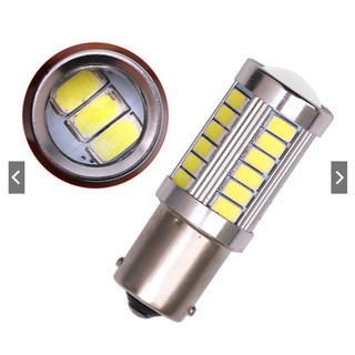 หลอดไฟ LED 12v BA 15 S 33-SMD สำหรับรถยนต์ 1 คู่