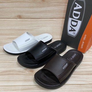 ADDA 7Q13-M1  รองเท้าแตะสวม (39-45)  สีดำ/น้ำตาล/ขาว