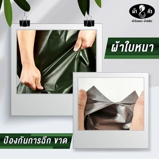 ม้า8ตัว ผ้าใบกันแดดกันฝน PE 4x6 แบบหนา 0.35 มิล ตาไก่ 50 cm กันน้ำ100% ปูบ่อ กันสาด คลุมรถ ฟลายชีท