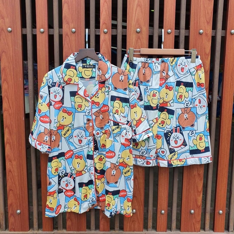 ชุดนอนผ้าคอตตอน อก 54 Big Size 5Xl-6Xl เสื้อแขนสั้น & กางเกงขาสั้น ผ้ายืดนุ่มพรีเมี่ยม  ลายการ์ตูนน่ารักสดใส | Shopee Thailand