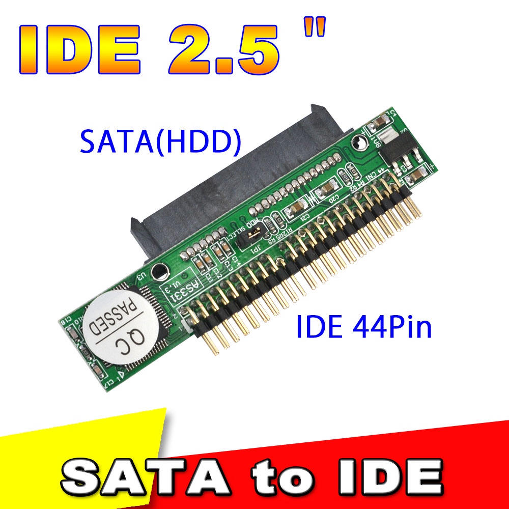 Sata to IDE 2.5 Sata หญิง 2.5 นิ้ว IDE ชาย 44 pin พอร์ต 1.5Gbs รองรับ ATA 133 100 HDD CD DVD อะแดปเตอร์
