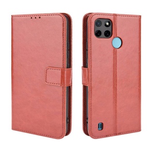 เคสโทรศัพท์มือถือหนัง PU ฝาพับ พร้อมช่องใส่บัตร ตั้งได้ สําหรับ Realme C21Y C21Y C21 Y C21 C21Y