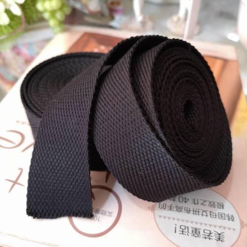 1.5 inch  90cm 1pcs สายผ้า คอตตอน สายสปัน สีดำสายกระเป๋า ขนาด 1.5 นิ้ว x 1y (กว้าง 38 มิล แบ่งตัดควา